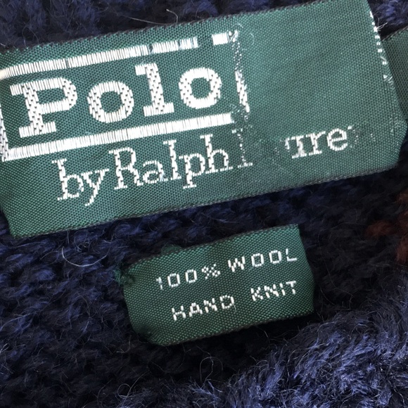 RALPH LAUREN RARE VINTAGE HAND KNIT CLASSIC PULLOVER SWEATER AUTHENTIC/COZY WOOL - Picture 7 of 14